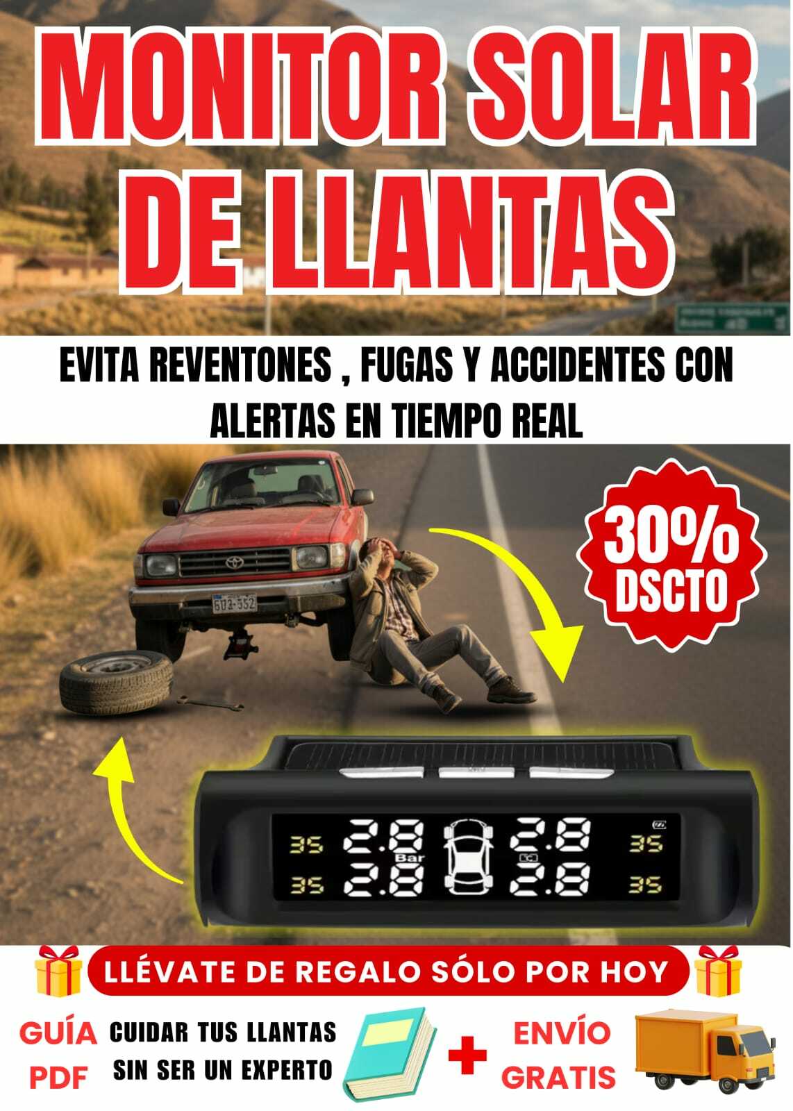 MONITOR SOLAR DE LLANTAS