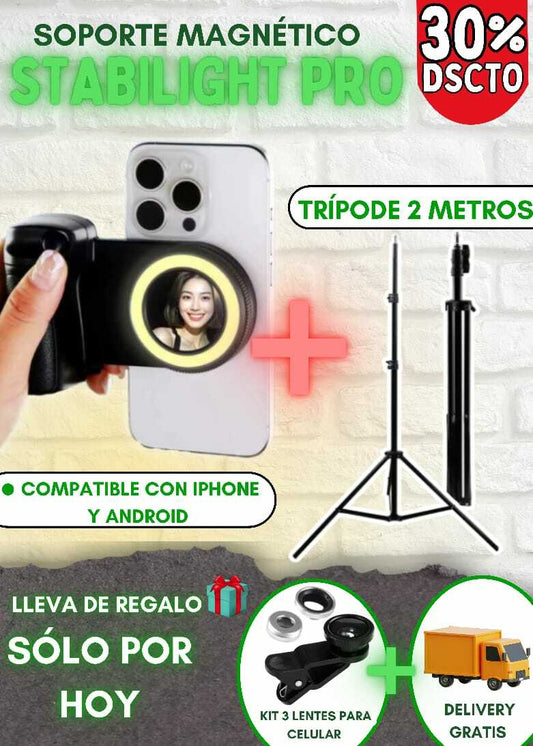 SOPORTE MAGNÉTICO + TRIPODE 2 MTS.