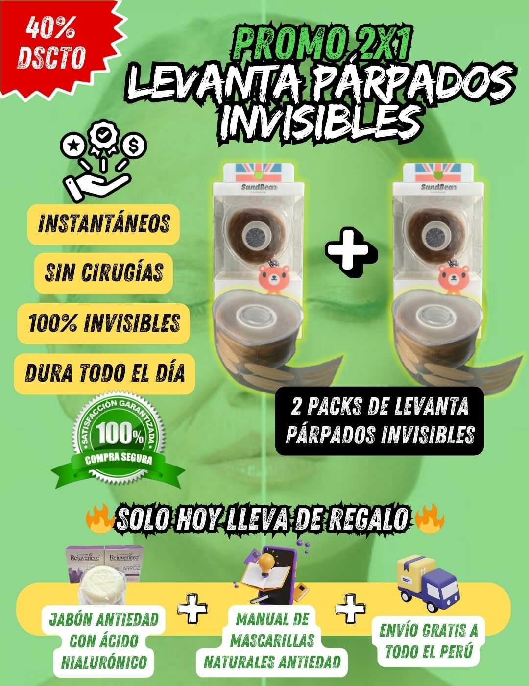 PROMO 2X1 LEVANTA PÁRPADOS INVISIBLES